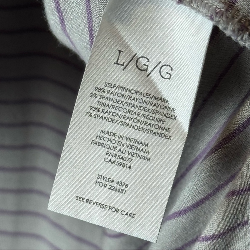 Cabi 4376 Plum Tee Pewter Stripe L - Picture 10 of 10